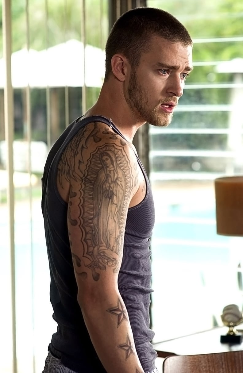 Remember his tattooed look in Alpha Dog?