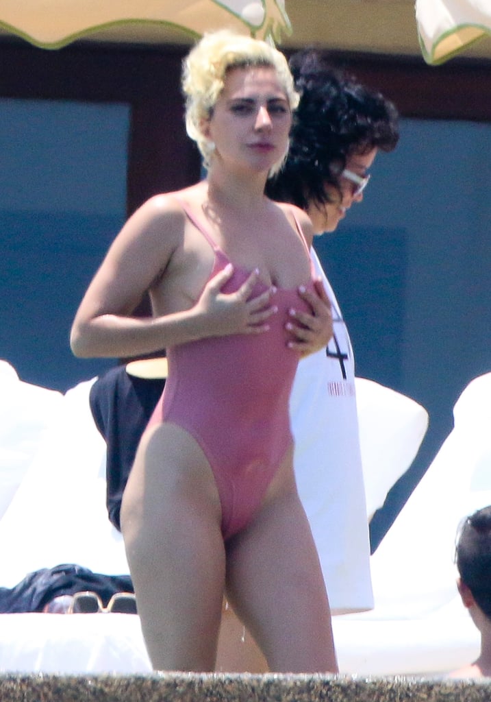 Lady Gaga Wearing Swimsuit in Mexico After Breakup July 2016