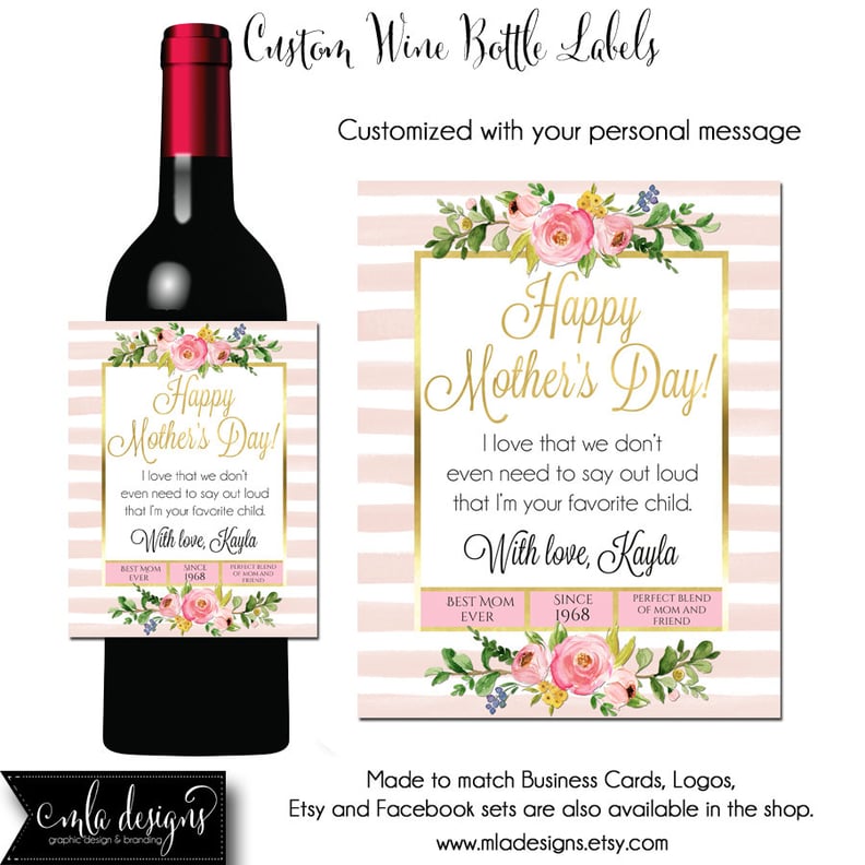 Custom Mother's Day Wine Label