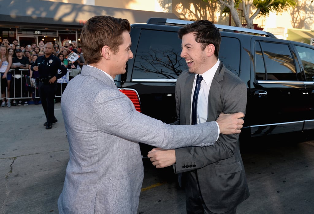 Dave Franco and Christopher Mintz-Plasse greeted each other excitedly.