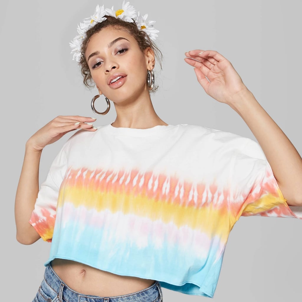 Women's Crewneck Cropped Tie Dye Tank Top