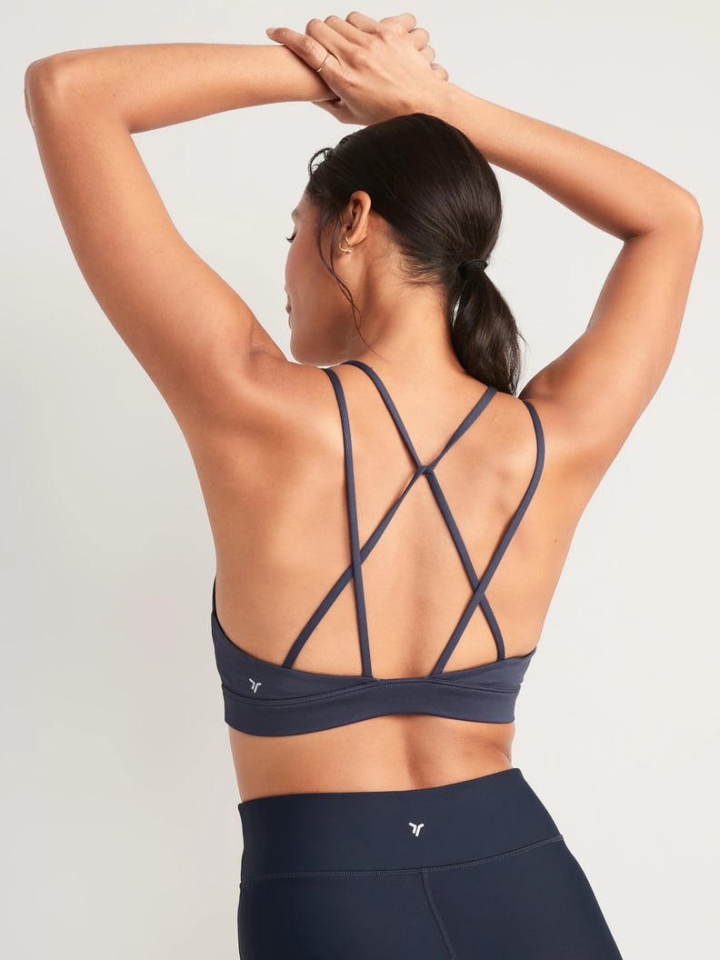 Strappy Sports Bra - Navy