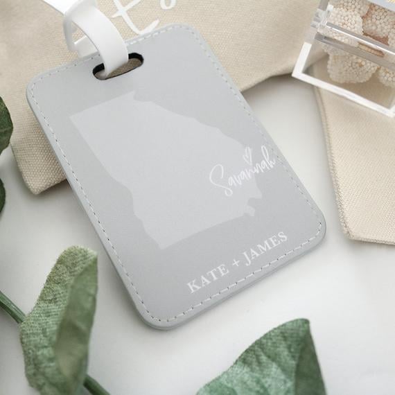 State Love Luggage Tag Wedding Favor