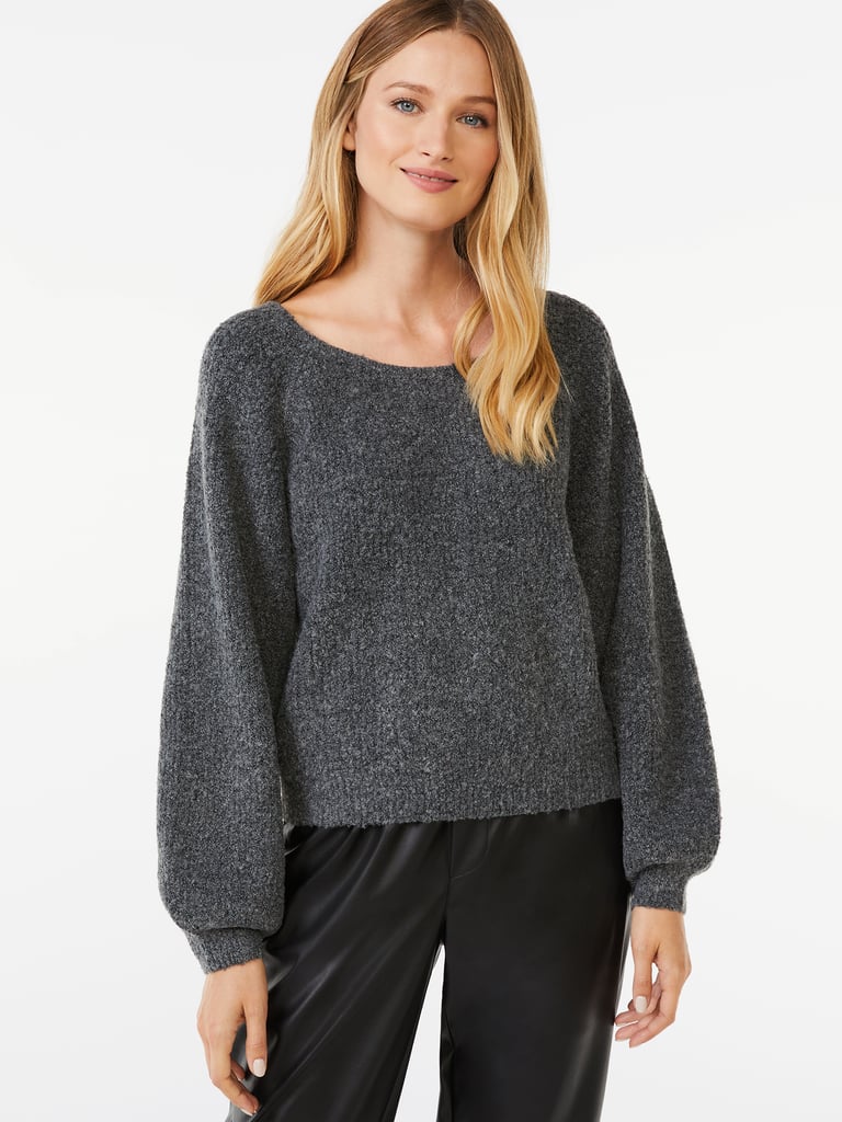 A Staple Sweater: Scoop Boucle Knit Sweater