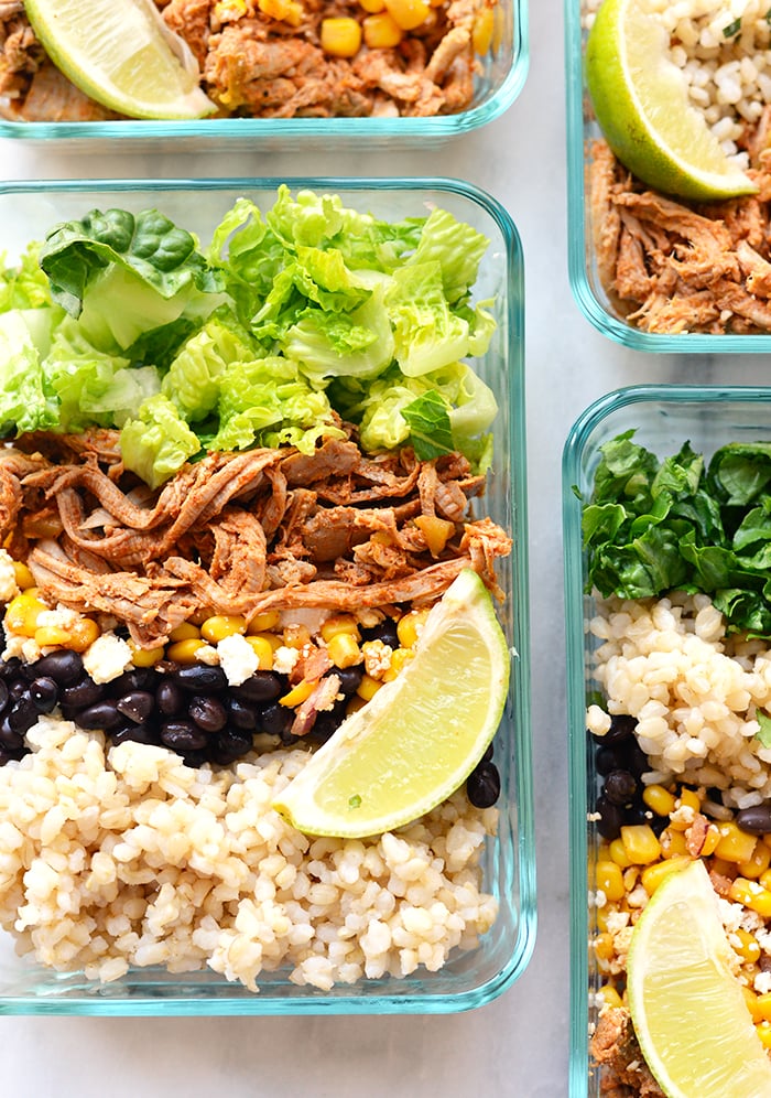 Meal Prep Carnitas Burrito Bowls, Recipes