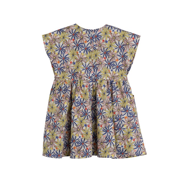 Maisonette Neon Rebels Zadie Skater Poplin Dress, Firework Flower