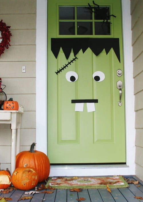 Frankendoor | How to Decorate Front Door for Halloween | POPSUGAR Home ...