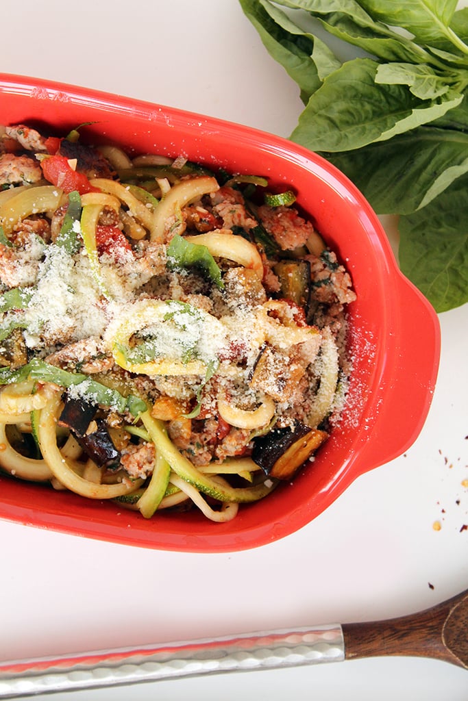 Spicy Eggplant and Zucchini Noodles