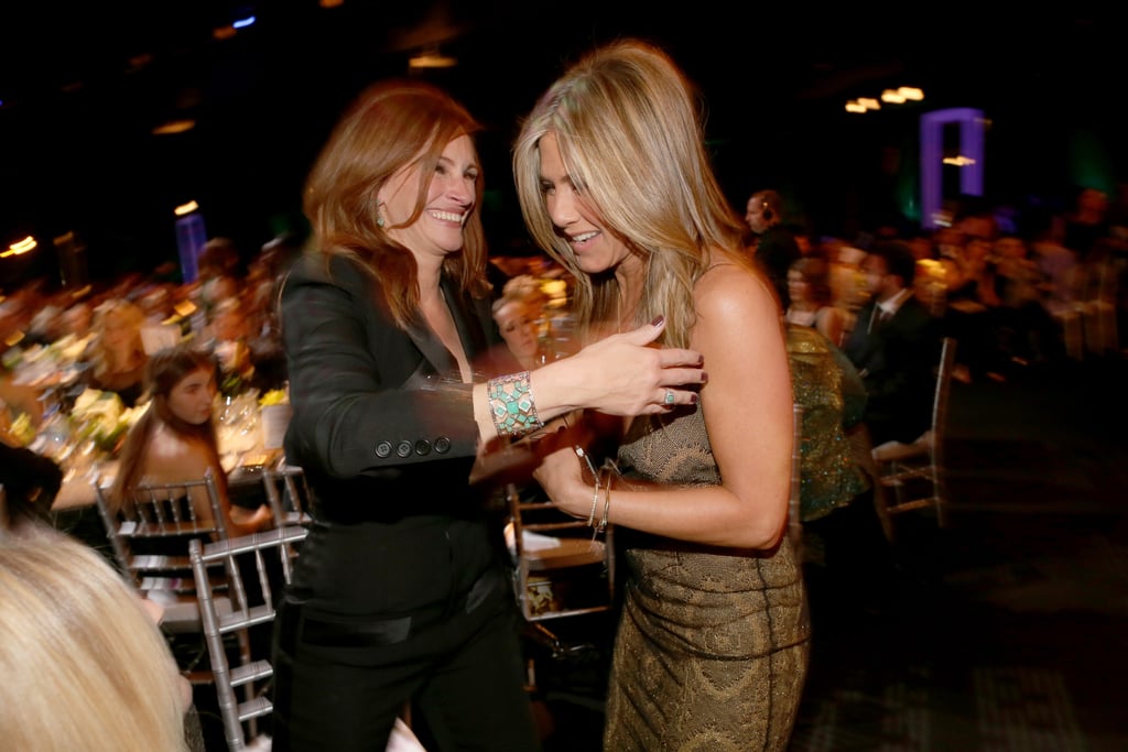 She and Jennifer Aniston cracked each other up at the SAG Awards in January 2015.
