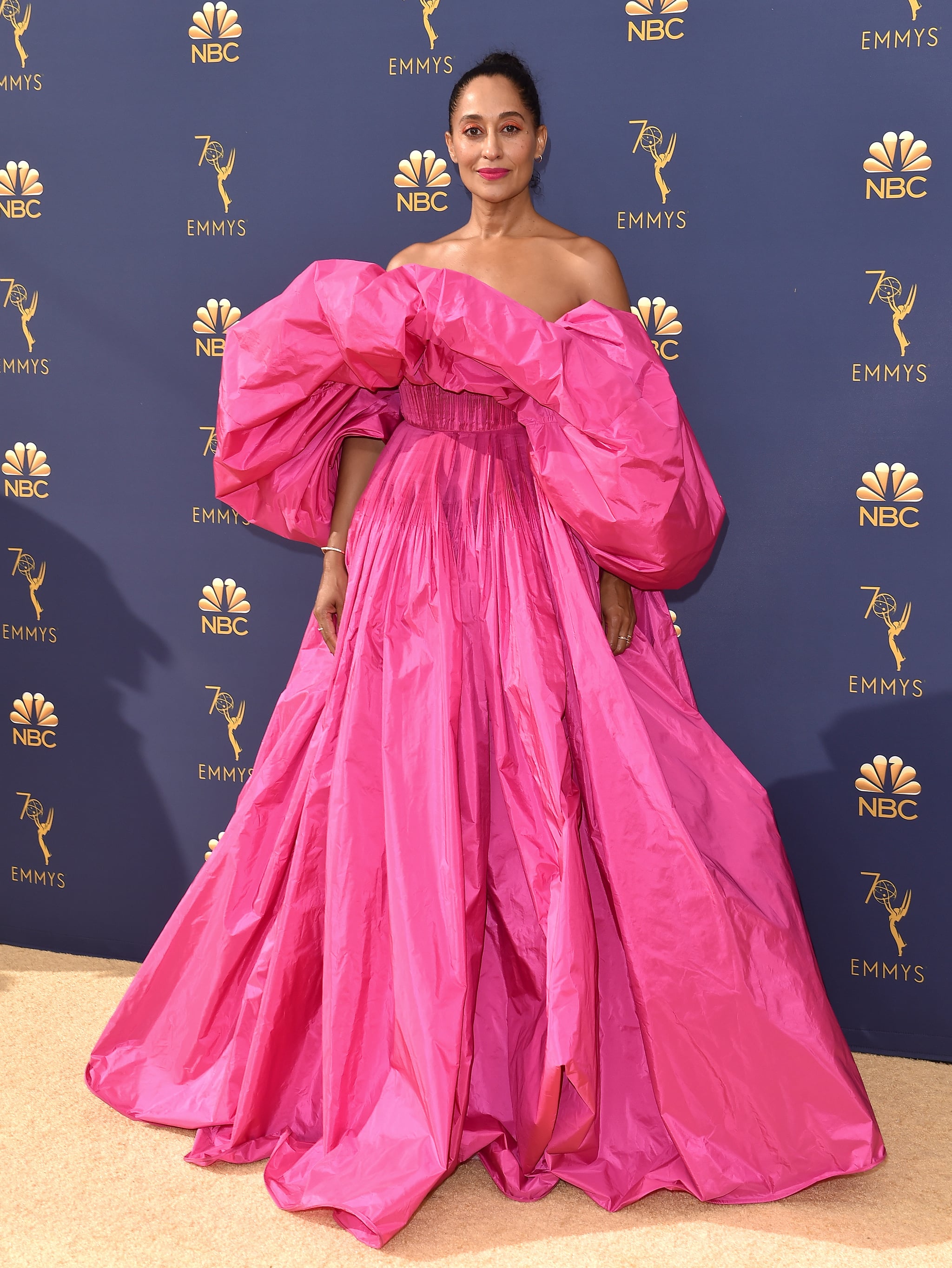Tracee Ellis Ross Went Big With Her Pink Emmys Gown | 17 Celebrity Style Moments That Made 2018 Unforgettable | POPSUGAR Fashion Photo