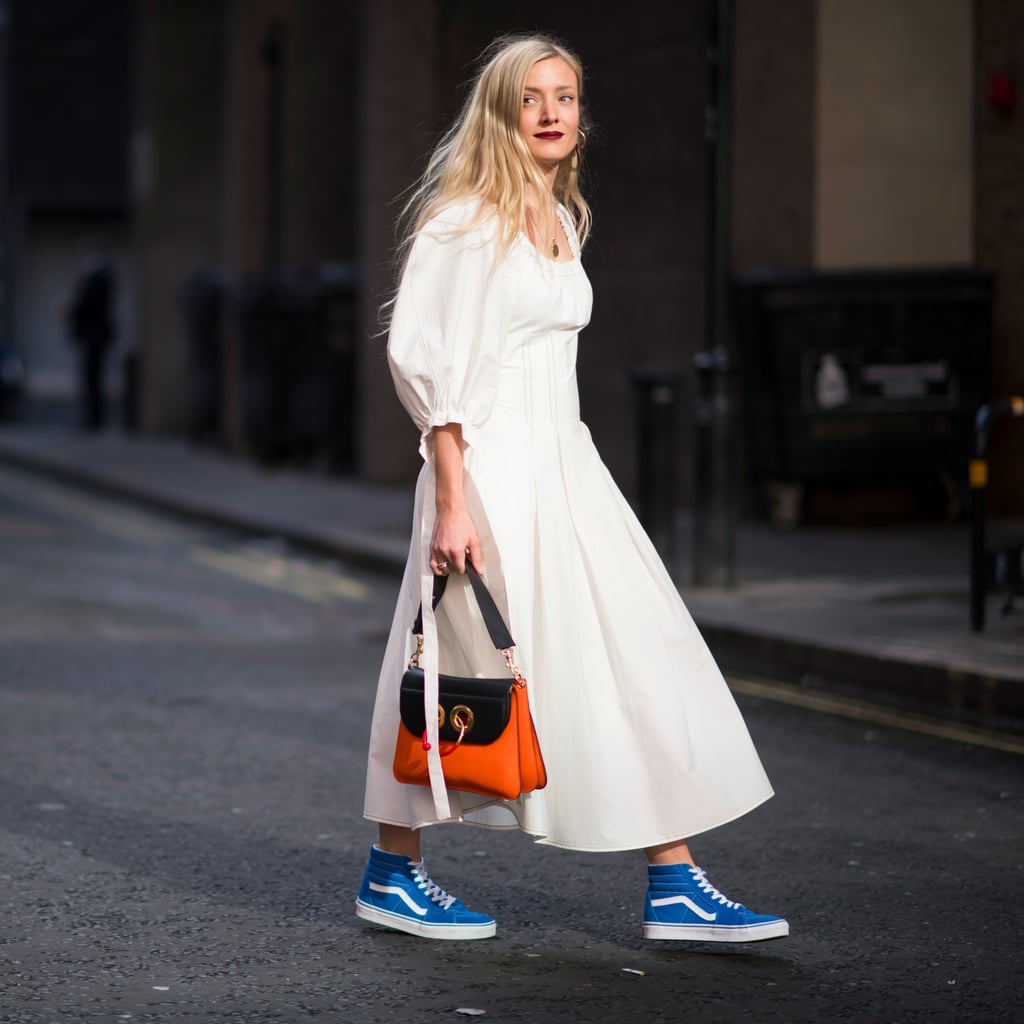 tube dress with sneakers