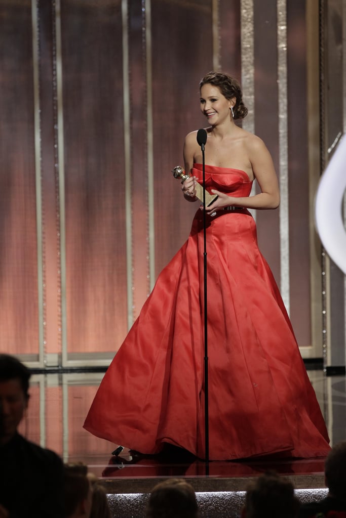 Jennifer Lawrence said, "I beat Meryl" while accepting her award for best actress in a motion picture, comedy or musical.
Jennifer Lawrence said, "I beat Meryl" while accepting her award for best actress in a motion picture, comedy or musical.
