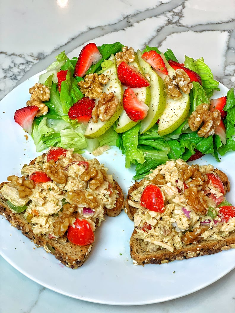 Open-Face Tuna Sandwich With Walnuts