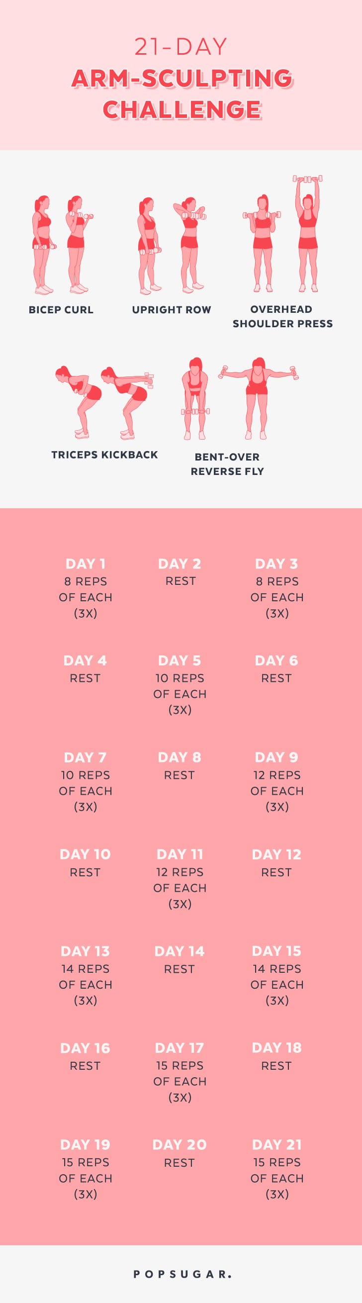 21 Day Arm Challenge Popsugar Fitness