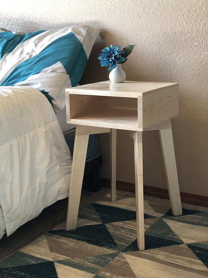 Side Table Wood Modern with Shelf | Best Minimalist Home Decor on