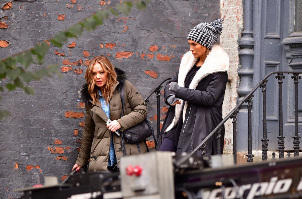 Jennifer Lopez and Leah Remini Filming Second Act Pictures