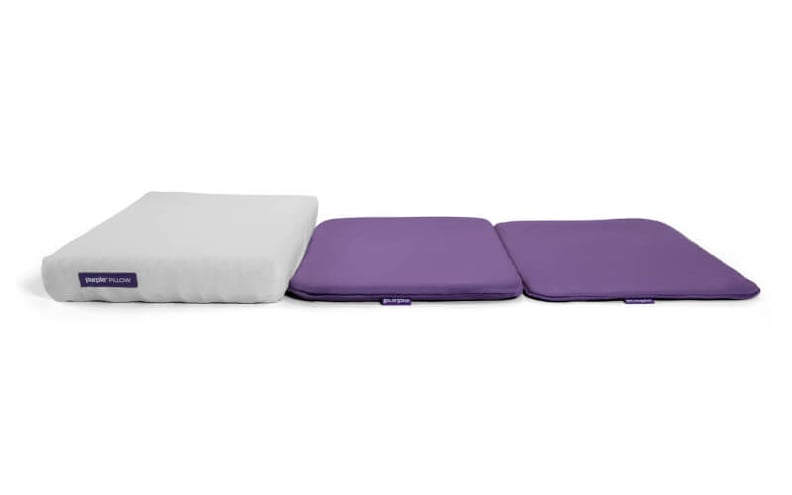 Purple pillow which side is hot sale up