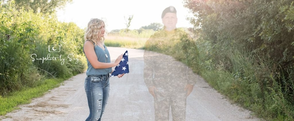 Teen Includes Late Military Father in Senior Photos