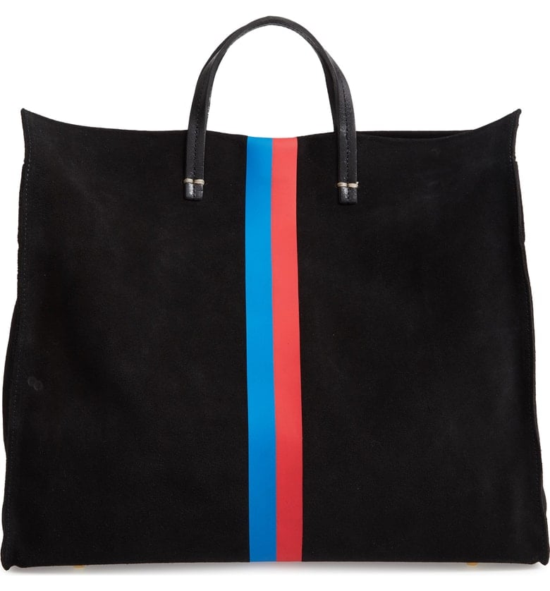 Clare V. Simple Stripe Suede Tote