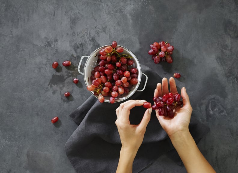 Grape skin paste for glowing skin.