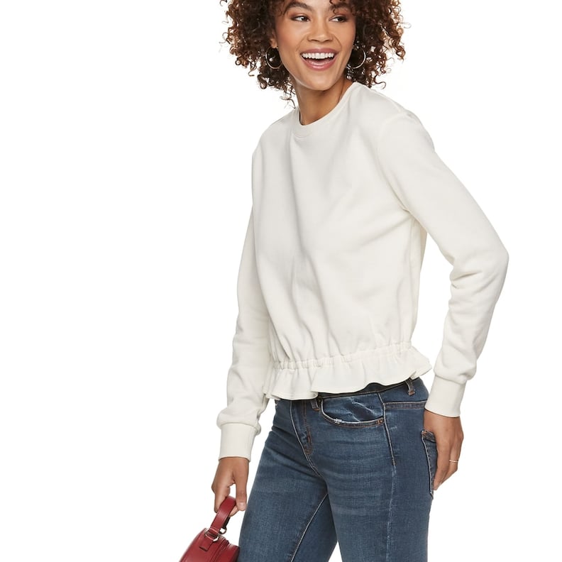 POPSUGAR Peplum-Hem Sweatshirt