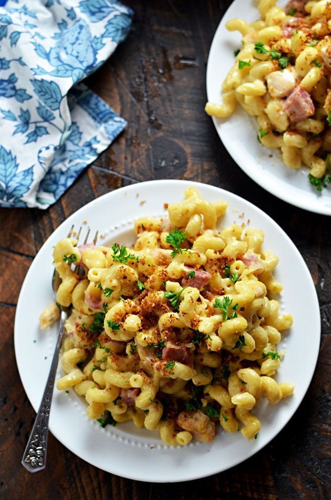 1-Pot Cordon Bleu Alfredo With Toasted Breadcrumbs