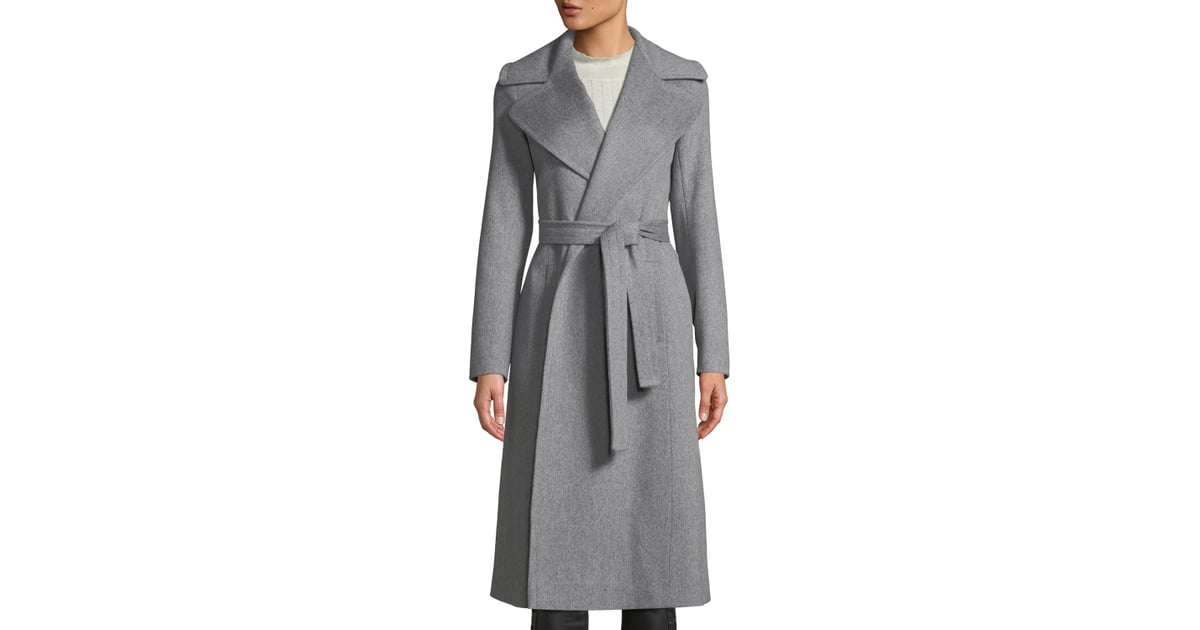 fleurette maxi wrap wool coat