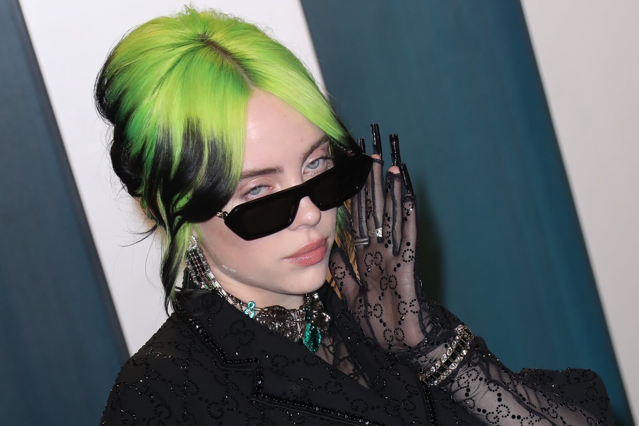 BEVERLY HILLS, CALIFORNIA - FEBRUARY 09: Billie Eilish attends the 2020 Vanity Fair Oscar Party at Wallis Annenberg Centre for the Performing Arts on February 09, 2020 in Beverly Hills, California. (Photo by Toni Anne Barson/WireImage)