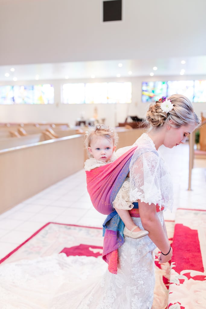 Photos of a Bride Wears Toddler During Her Wedding