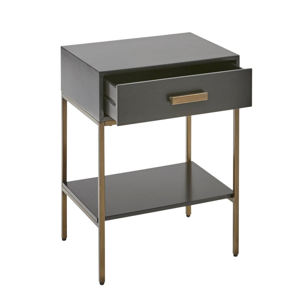 Katy Black and Gold Nightstand