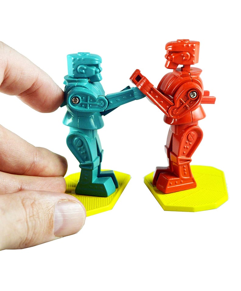 A Robot Playing Game: World's Smallest Rock 'Em Sock 'Em Robots