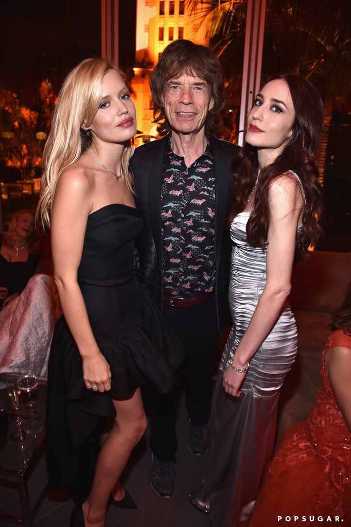 Pictured: Elizabeth Jagger, Georgia May Jagger, and Mick Jagger