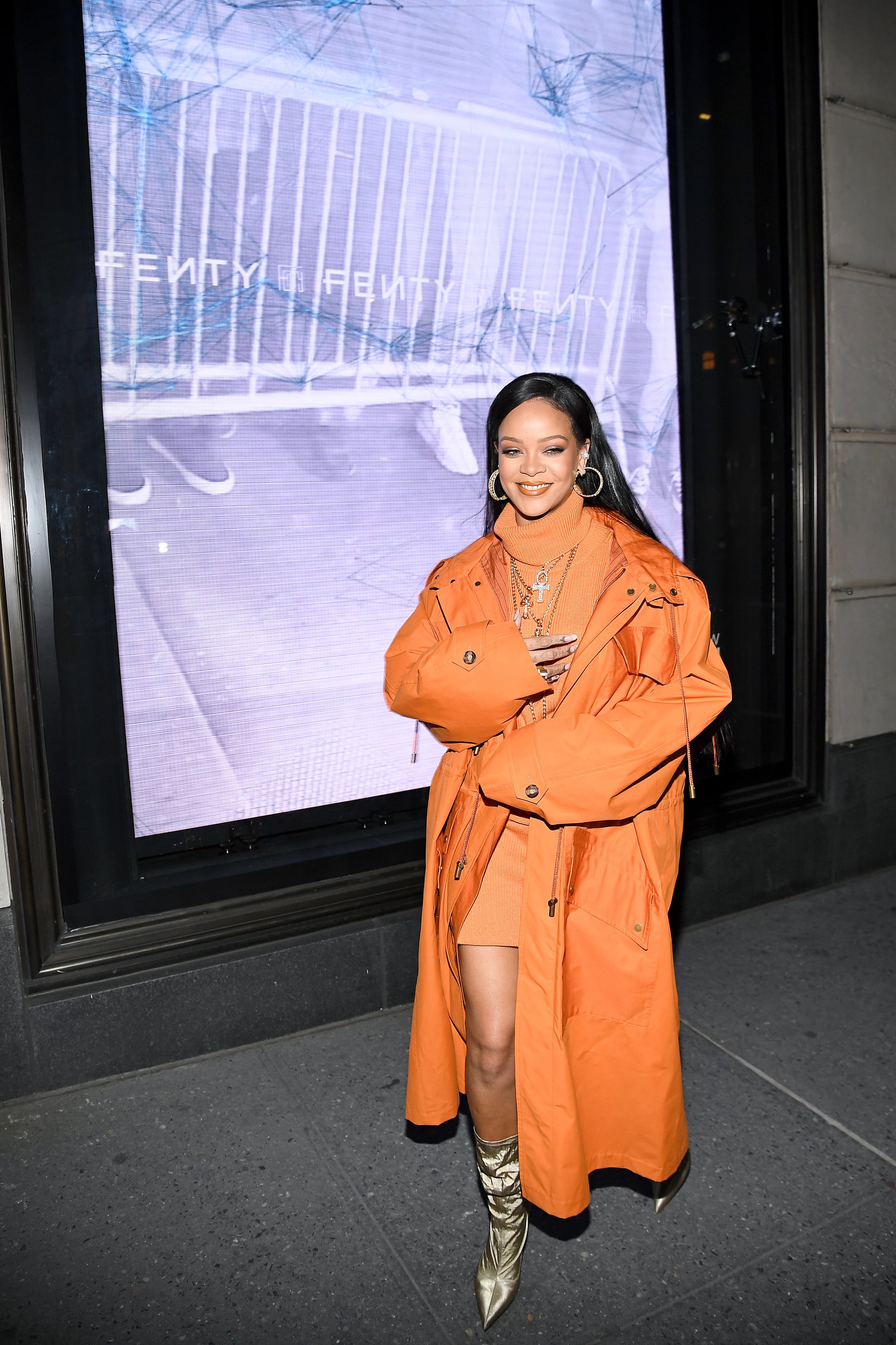 NEW YORK, NEW YORK - FEBRUARY 07: Robyn Rihanna Fenty and Linda Fargo celebrate the launch of FENTY at Bergdorf Goodman at Bergdorf Goodman on February 07, 2020 in New York City. (Photo by Dimitrios Kambouris/Getty Images for Bergdorf Goodman)