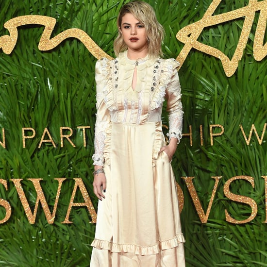 Selena Gomez Coach Dress at Fashion Awards 2017