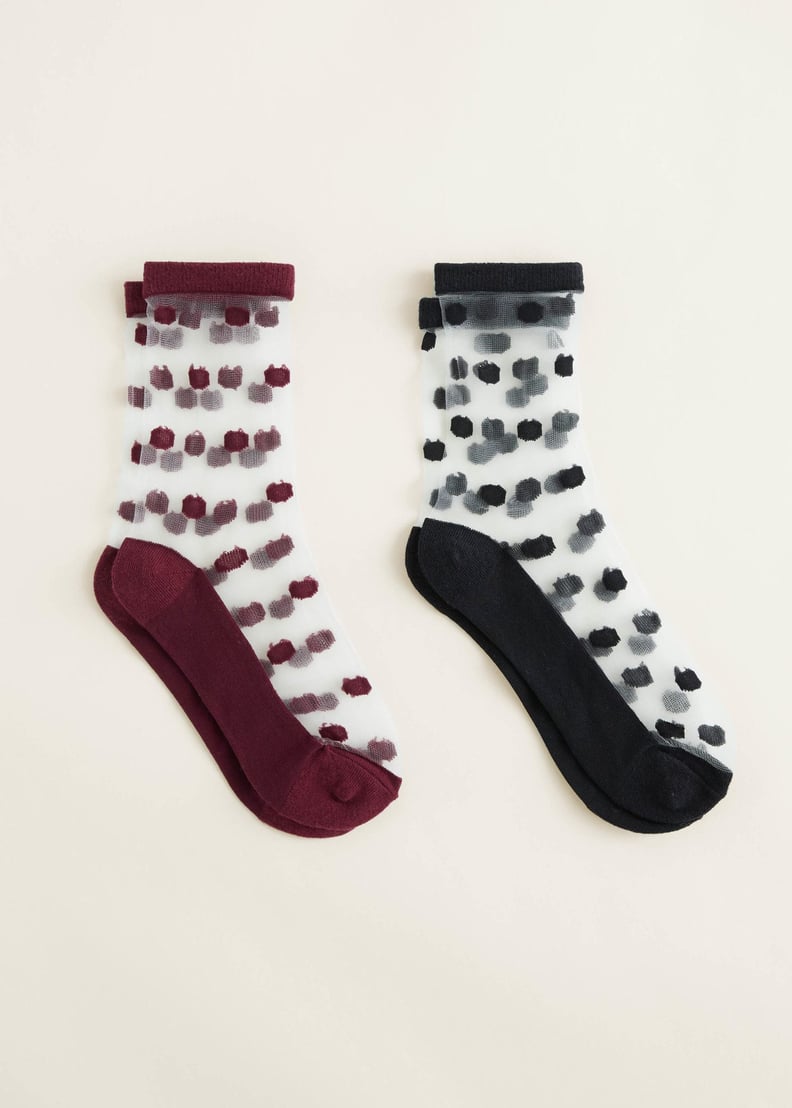 Mango 2 Pack Polka-Dot Socks