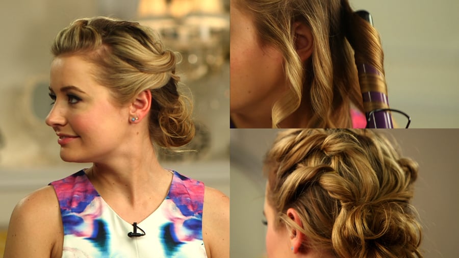 A Romantic Updo For Shoulder Length Hair Skip The Salon With
