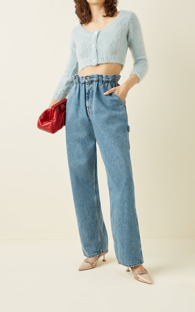 Miu Miu Iconic Rigid High-Rise Straight-Leg Blue Jeans