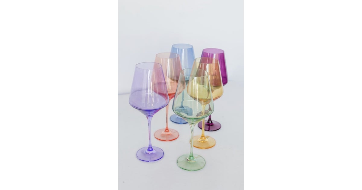 Estelle Coloured Glass Wine Stemware Set Best Gifts From Directto