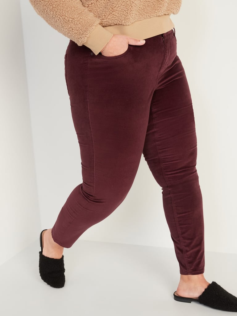 High-Waisted Secret-Slim Pockets Velvet Rockstar Super Skinny Plus-Size Jeans |