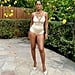 Tracee Ellis Ross in Swimsuit and Heels in Yard on Instagram