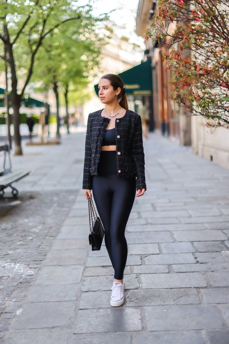 Upscale Your Athleisure With a Cropped Tweed Jacket