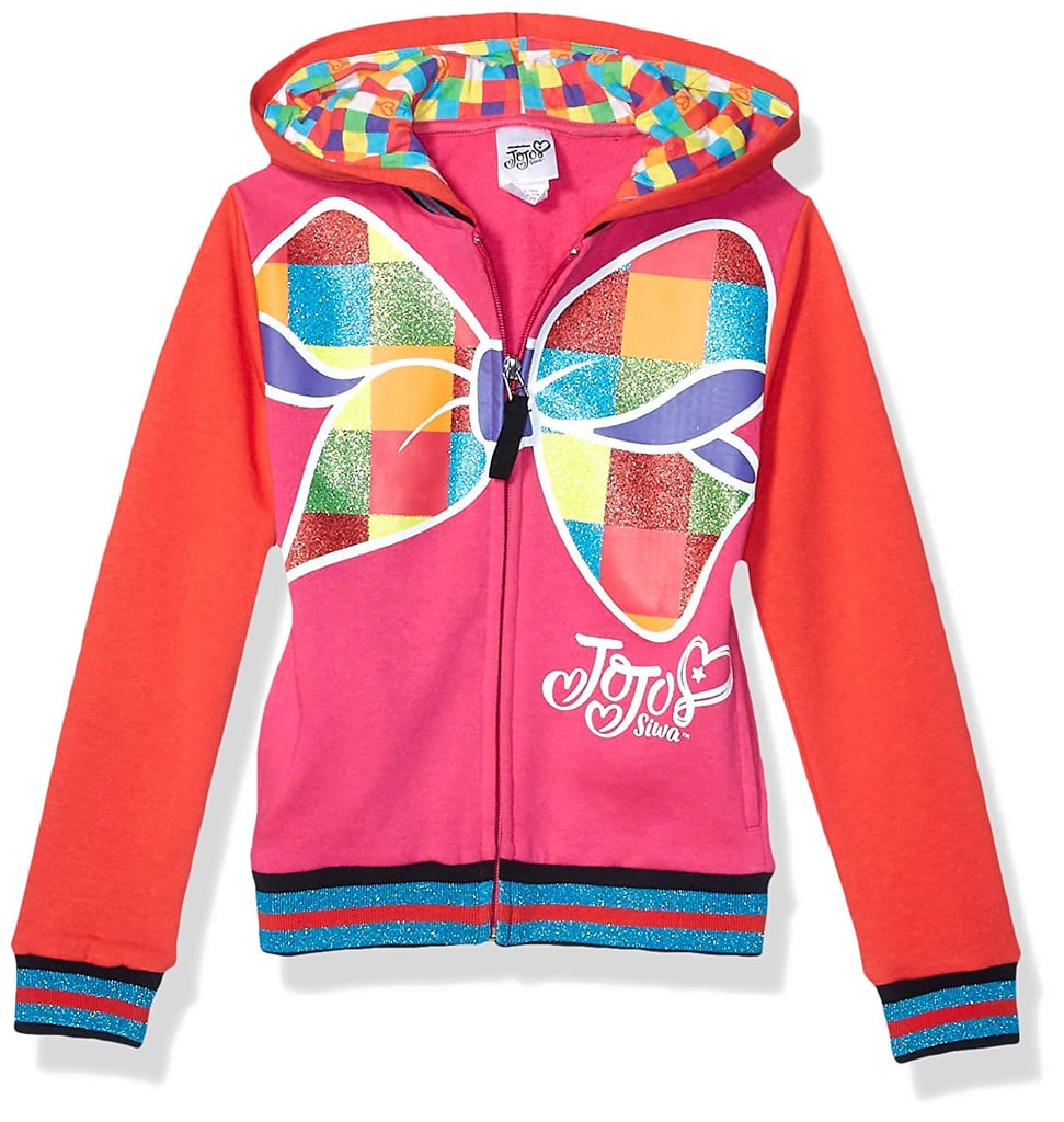 JoJo Siwa Girls' Little Big Bow Zip-Up Athletic Hoodie