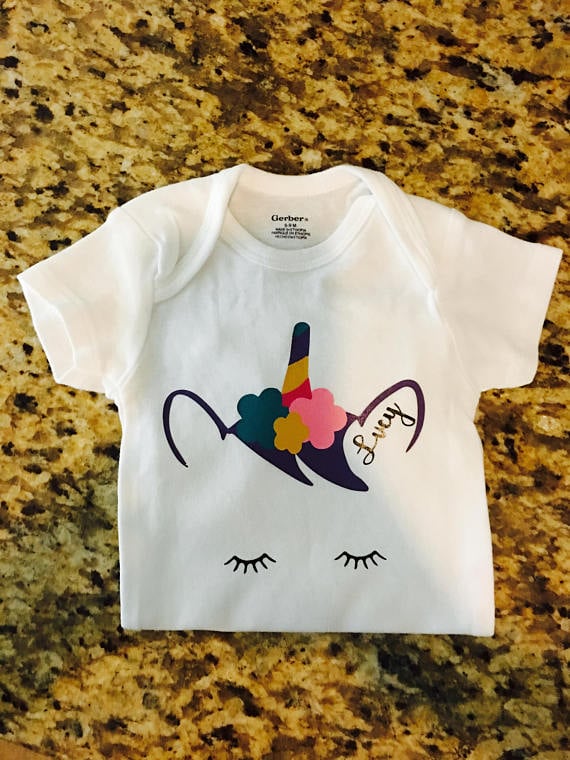 Unicorn Outline Onesie