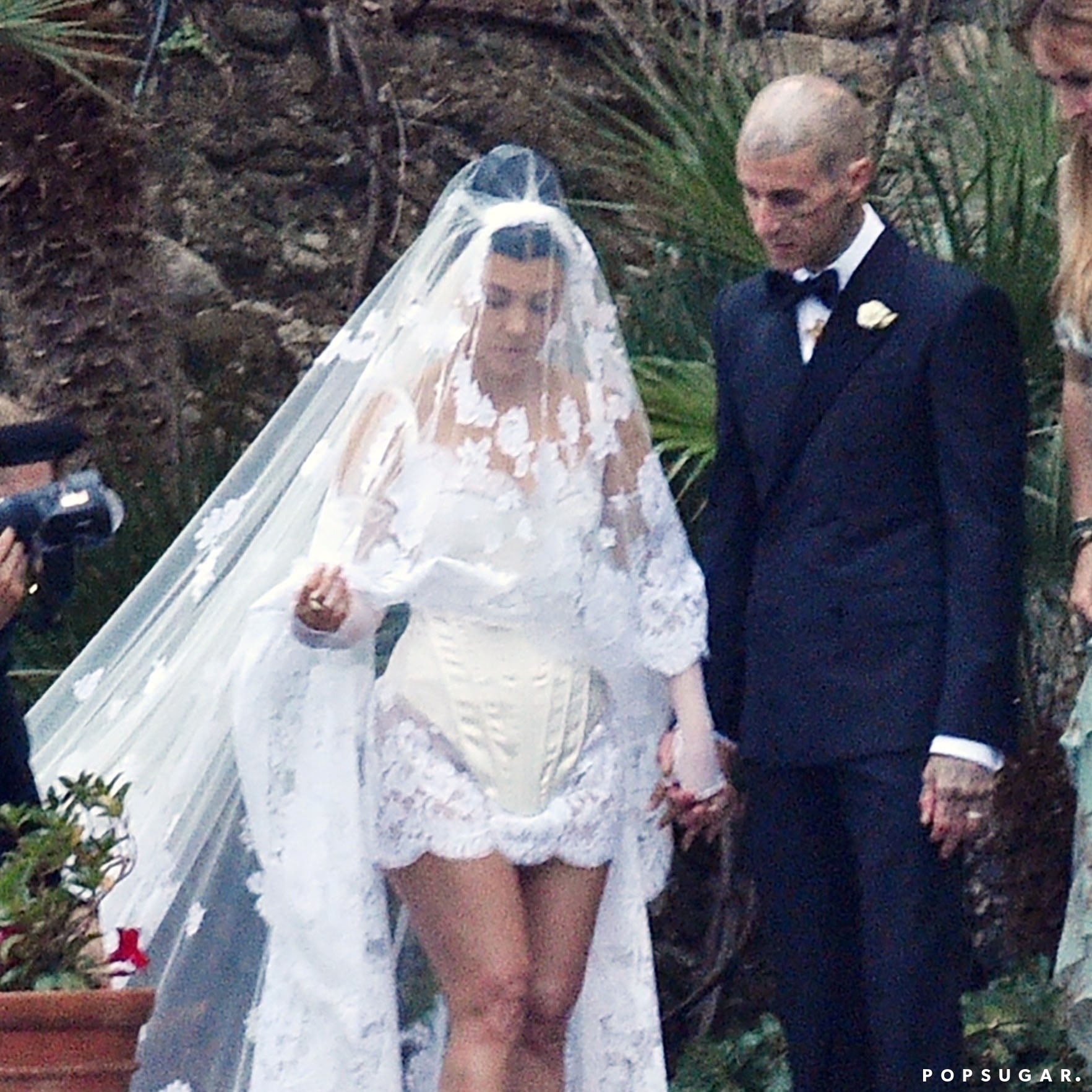 Kourtney Kardashian Wears Dolce & Gabbana Wedding Dress | POPSUGAR Fashion