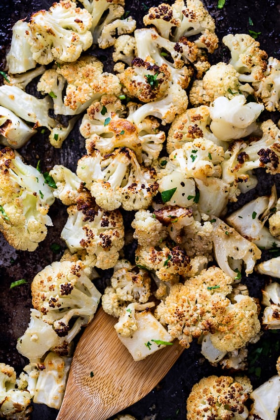 Roasted Garlic Parmesan Cauliflower