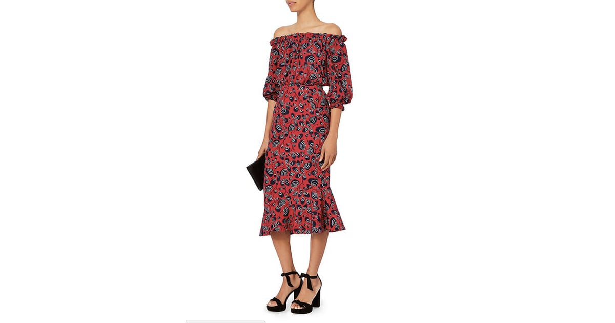 saloni off the shoulder dress