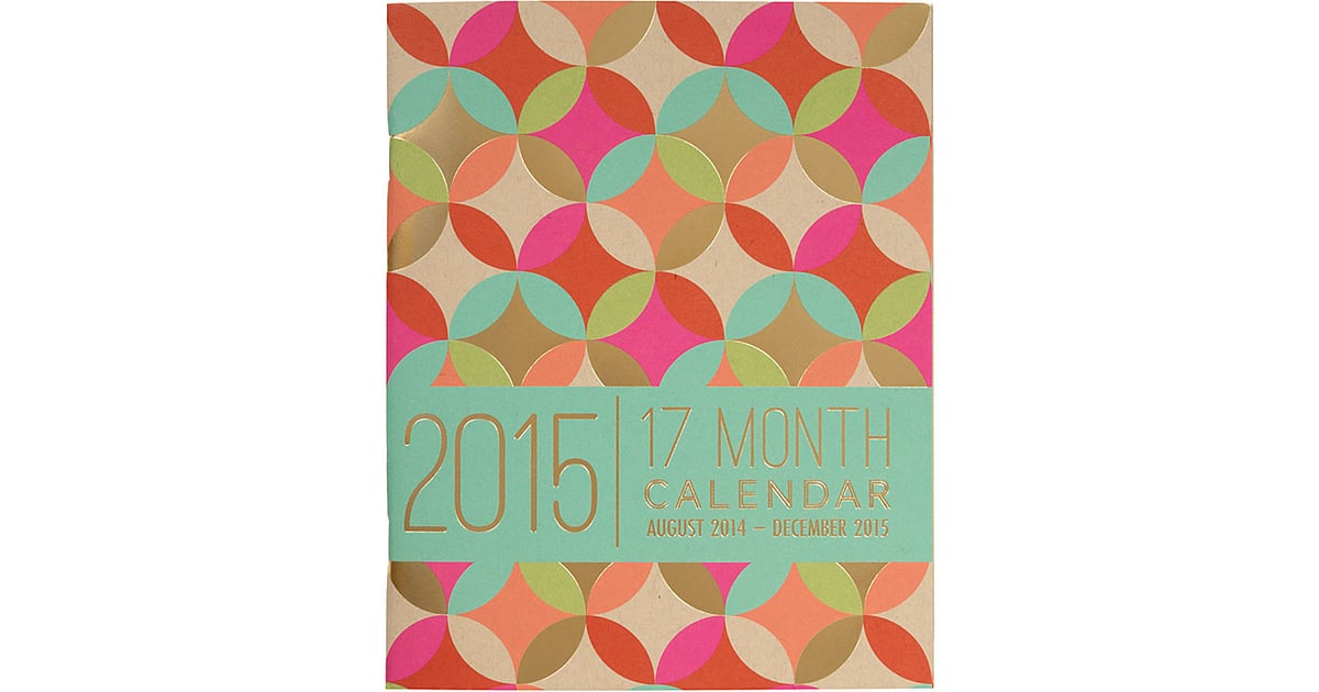 2015 Paper Source Academic Booklet Gold Foil 17 Month Calendar ($15
