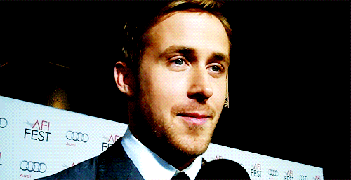 When he licks his lips.