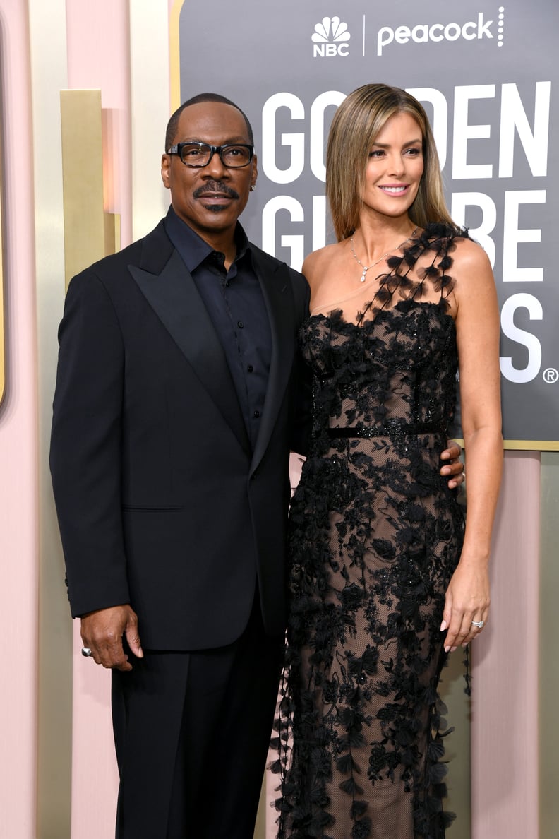 Eddie Murphy and Paige Butcher at the 2023 Golden Globes