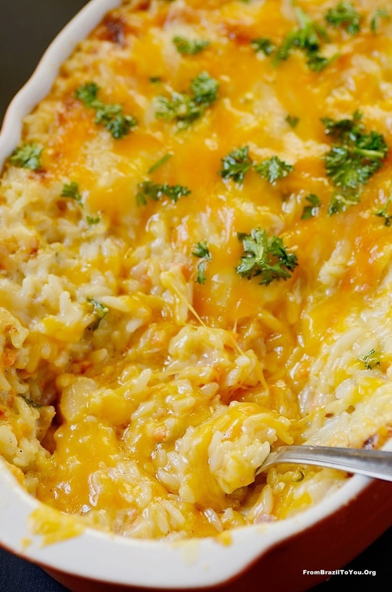Ham and Cheese Baked Rice Casserole